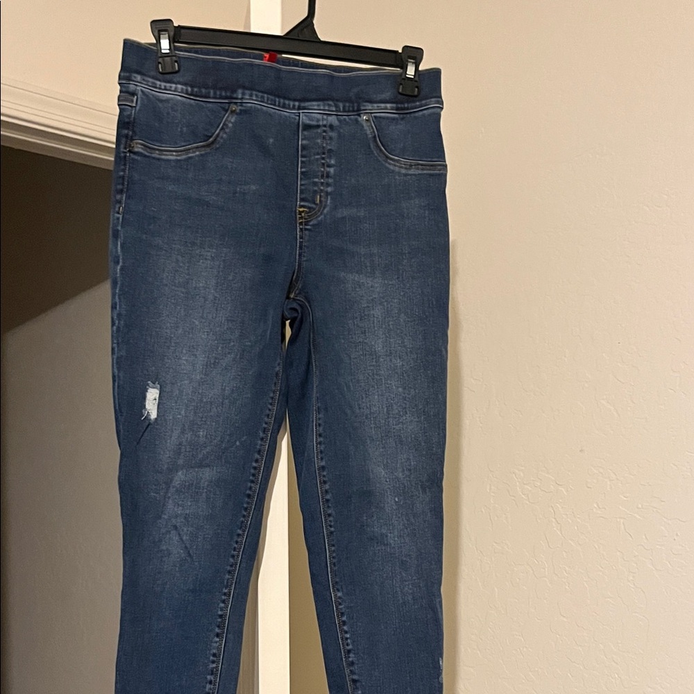 SPANX Baddie Casual Nightlife Indigo Skinny pull on Jeans size medium